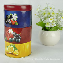 Tin Box for Cookies/Round Tin Box/Christmas Cookie Tin Box